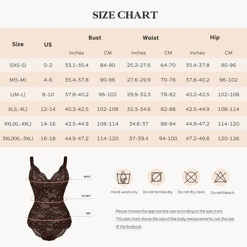 Vista 6 de Popilush Lace Shapewear Bodysuit V Neck Tummy Control Backless Tank Tops Sleeveless Thong Bodysuit
