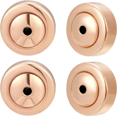 Vista 9 de Respaldos de Aretes de Oro, Respaldos de Aretes Grandes – 4 Piezas Repuestos de Aretes Perforados de Oro de 18K para Orejas Caídas Aretes Pesados