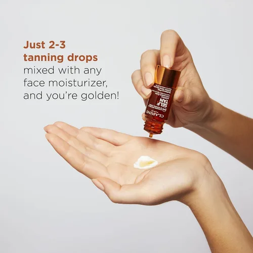 Vista 5 de Clarins Potenciador facial autobronceador Gotas autobronceadoras para mezclar la cara con crema hidratante Natural, de larga duración, sin