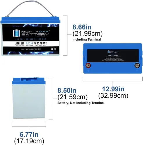 Vista 2 de Batería de repuesto de litio de 12 V 100 AH compatible con sistema de alimentación independiente de cápsulas solares, paquete de 2