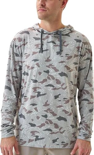 Vista 16 de Burlebo Sudadera de rendimiento para hombre – Prenda de manga larga ligera, ajuste atlético, absorción de humedad, protección solar Camuflaje