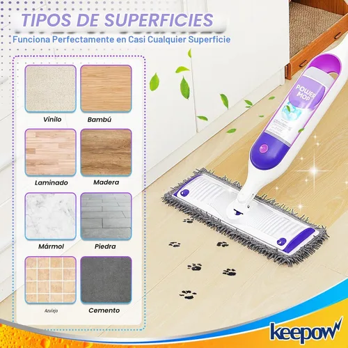 Vista 5 de KEEPOW Almohadillas de microfibra reutilizables para mopa Swiffer Powermop, paquete de 2, almohadillas de mopa eléctrica para trapeador de 13 a 15