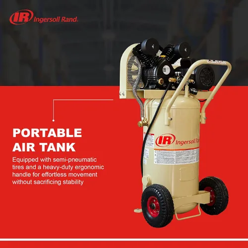 Vista 14 de Ingersoll Rand P1.5IU-A9 2hp 20 gal Compresor de una etapa (115/1) 42663401 Delivers 5.2 CFM at 90 PSI, features a 20-gallon tank and durable