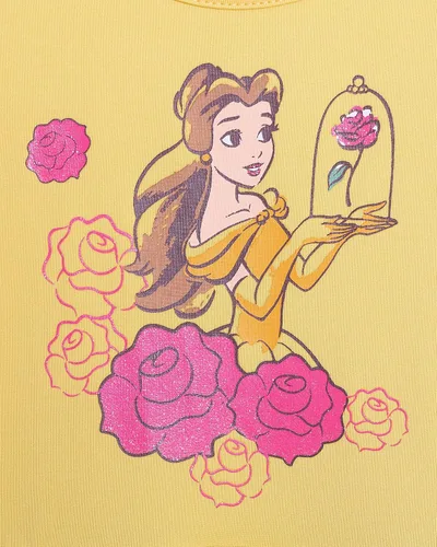 Vista 4 de Disney Vestido tutú de princesa de manga larga para niñas, lindos vestidos para niños pequeños con Cenicienta, Bella, Elsa y Tiana