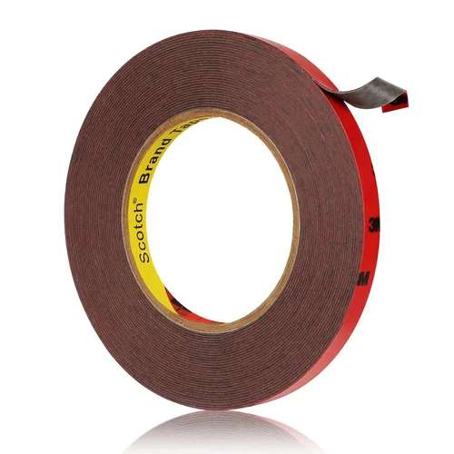 Vista 11 de Cinta adhesiva de doble cara resistente, cinta de espuma de montaje impermeable, 9.9 pies de largo, 0.4 pulgadas de ancho, cinta adhesiva resistente