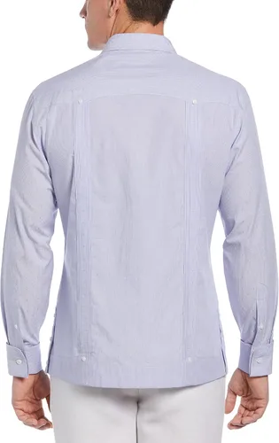 Vista 2 de Cubavera Camisa Guayabera de algodón de manga larga para hombre