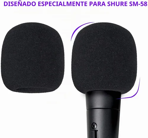 Vista 5 de YOUSHARES - Filtro pop SM58 compatible con micrófono Shure SM58, SM58S SM58-LC tipo bola para reducir los ruidos del viento, cubierta de micrófono 2
