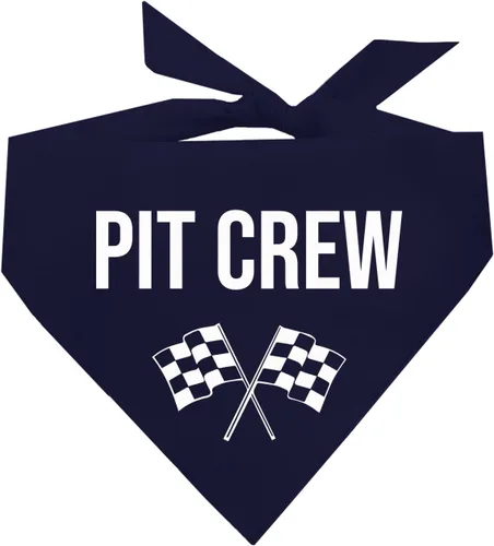 Vista 12 de Pit Crew Bandana para perro Triángulo 100% algodón Fabricado en Estados Unidos Pawty de cumpleaños tema de fiesta Carreras de coches