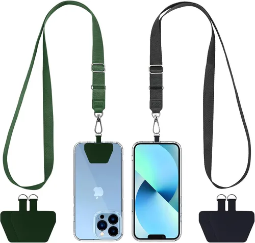 Vista 10 de CACOE Cordón para Teléfono 2 Piezas Correa Ajustable para el Cuello, 4 Piezas Parches, Cordones para Teléfono de Poliéster Multifuncionales