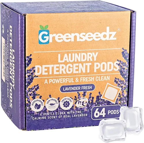 Vista 8 de Greenseedz - Cápsulas de detergente para ropa, 32 unidades, aroma fresco, ecológico, biodegradable, compatible con él, potente eliminación