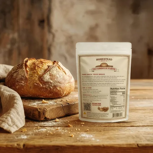 Vista 4 de Homestead Bread Co. Cultivo básico de masa madre de granja - Iniciador de masa madre deshidratada con cultivos activos para pan casero, hornear