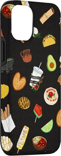 Vista 3 de Funda para iPhone 12/12 Pro Black Antojitos Mexican Food Latino Tacos Pan Dulce