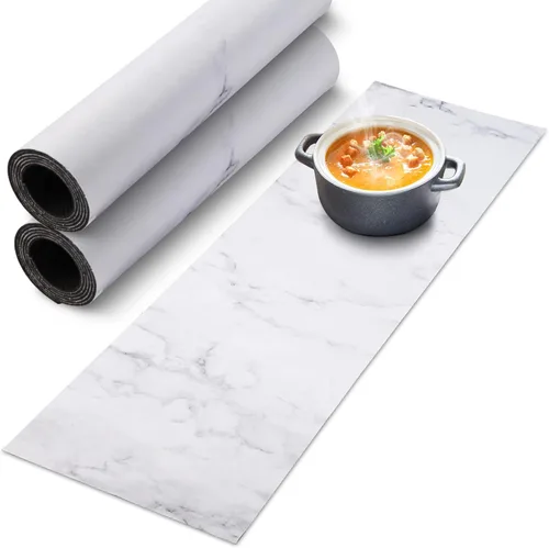 Vista 11 de Tapete de mesa de salvamanteles para platos calientes, 12 x 40 pulgadas, resistente al calor, impermeable, decorativo, para granja, cocina