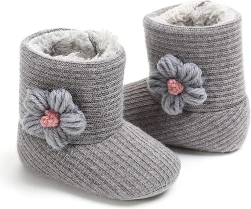 Vista 2 de LIVEBOX Prewalker Botas de invierno para bebés y niñas con suela antideslizante suave de alta calidad