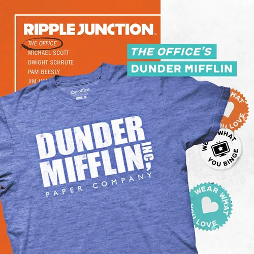 Vista 2 de Camisa Ripple Junction de The Office, Dunder Mifflin, para adulto