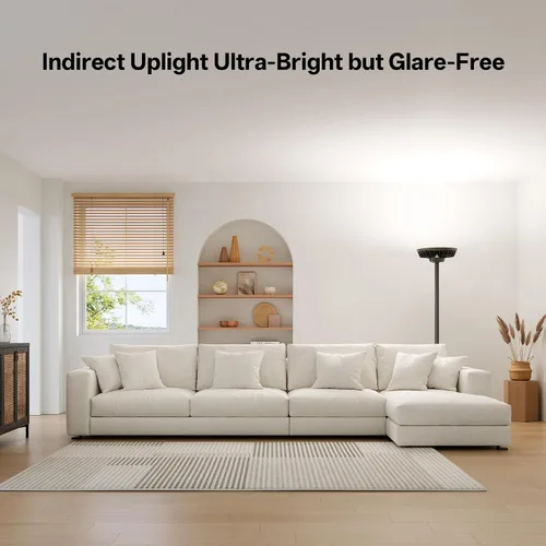 Vista 4 de Homelist La lámpara de pie de iluminación indirecta más brillante, 500W 40000LM lámpara de pie súper brillante para habitación oscura, lámpara