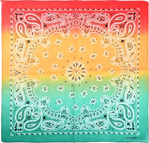 Vista 47 de Motique Accessories Bandana de algodón de 22 pulgadas con estampado cachemira