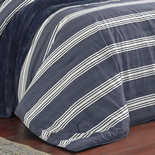 Vista 6 de Nautica - Juego de funda de edredón tamaño individual, ropa de cama de algodón tejido suave con una sensación transpirable y de peso medio, juego