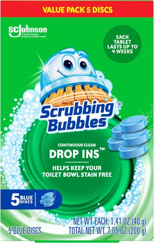 Vista 8 de Scrubbing Bubbles pastilla de limpieza para retrete, 5 unidades, 7.1 onzas