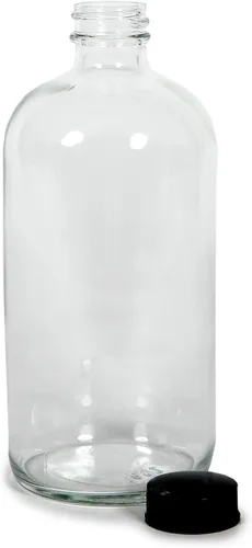 Vista 6 de Vivaplex, 12, botellas de vidrio transparentes, de 16 onzas, con tapas
