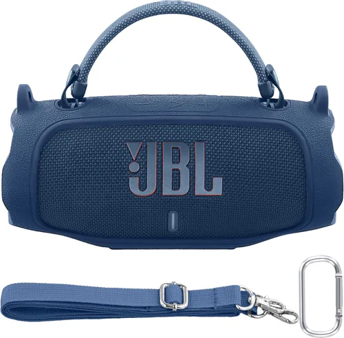 Vista 74 de Funda de silicona compatible con JBL Charge 5 Altavoz Bluetooth portátil impermeable (Cubierta de silicona negra)