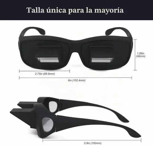 Vista 4 de Flammi Lazy Glasses - Gafas de Prisma Horizontales para Leer/Ver la Televisión Acostado