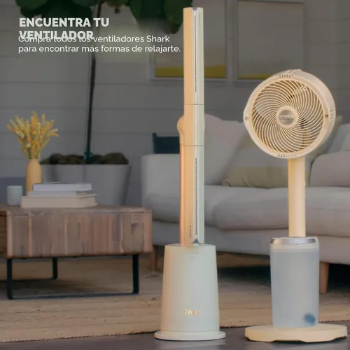 Vista 8 de Shark TurboBlade Ventilador de torre sin aspas ultra personalizable, pivotes, giros, oscila 180°, circula e impulsa el aire, 10 niveles de ruido +