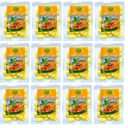 Vista 10 de Sanniti Gnocchi de papa italianos sin gluten, 17.5 oz (500 g) Auténticas albóndigas italianas Hecho en Italia Pasta de papa tierna Comida
