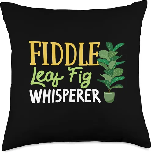 Vista 4 de Fiddle Leaf Fig Ficus Lyrata Care - Almohada para interiores, 16 x 16 pulgadas, multicolor