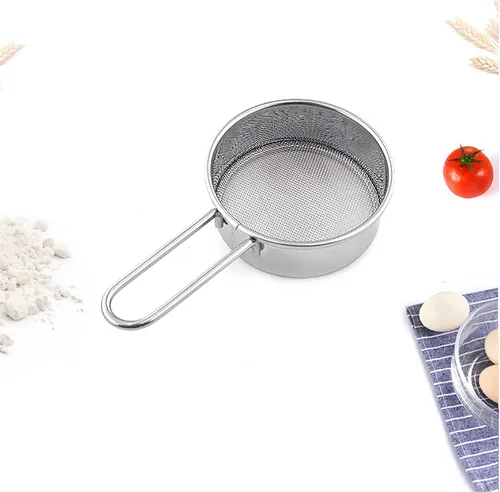 Vista 6 de Colador pequeño, colador de harina, mini tamiz de harina pequeño para polvo de hornear, azúcar, café, pastas, té, tamiz de 2.6 pulgadas, 40