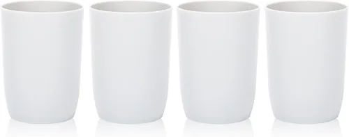 Vista 13 de Topsky Paquete de 4 vasos de baño – Plástico reutilizable para cepillo de dientes, enjuague bucal, cepillado