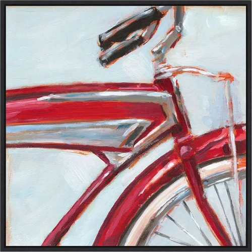 Vista 7 de Amanti Art Framed Canvas Wall Art 16x16 Retro Cycle I by Ethan Harper, Framed Wall Art Canvas, Abstract Artwork, Traditional Decor, Small Poster