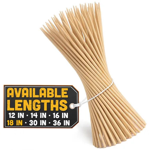 Vista 17 de 100 pinchos de madera de 12 pulgadas, palitos de bambú para aperitivos