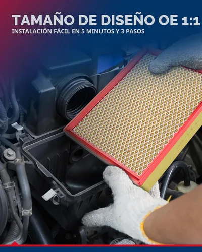 Vista 7 de KAX Filtro de Aire del Motor, CA10085 Reemplazo para VW Jetta 2005-2014 2.5L, Passat Beetle 2012-2014 2.5L, Golf 2010-2014 2.5L, Rabbit 2006-2009