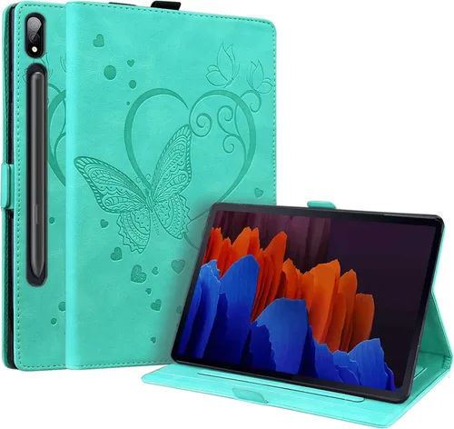Vista 11 de Dteck Funda inteligente de cuero para Samsung Galaxy Tab S8 Ultra de 14.6 pulgadas 2022, azul con bolsillo frontal, soporte de múltiples ángulos