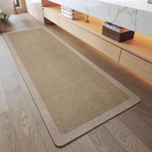 Vista 17 de YDKGL Alfombra de baño Half Circle, alfombras de baño finas antideslizantes A- Marrón a