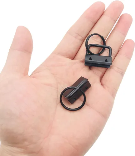Vista 3 de 20pcs 1 Inch Key Fob Hardware with Key Rings Sets,Wristlet Clasp