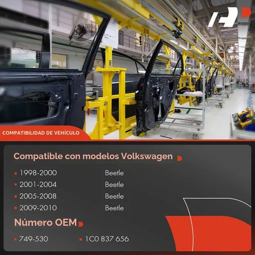 Vista 3 de A-Premium Regulador de Elevalunas sin Motor Compatible con Volkswagen Beetle 1998-2010 Hatchback Lado del Pasajero Delantero