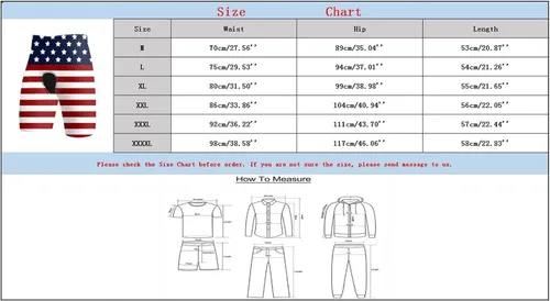 Vista 4 de HJYUZP Sweat Pants for Mens Summer Mens Leisure Sports Fashion 3D Printing Independence Day Short Sweatpants for Men