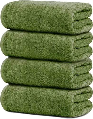Vista 14 de Tens Towels Paquete de 4 toallas de baño extra grandes de 30 x 60 pulgadas, 100% algodón, más grandes y ligeras, más rápidas de secar, súper suaves