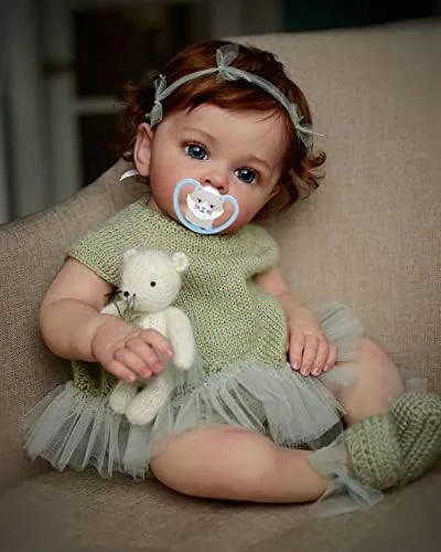 Vista 2 de Angelbaby Muñeca Reborn Realista de 24" para Niños - Suave, con Peso y Realista para Regalos de Niños