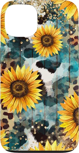 Vista 7 de Funda Boho Western de piel de vaca para iPhone 12 Pro Max