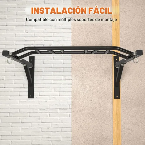 Vista 3 de Upgrade Pull Up Bar Wall Mounted,Heavy Duty Multi Grip Chin Up Bar for Strength Training, 600 lbs Capacity, Durable Steel Construction, Perfect for