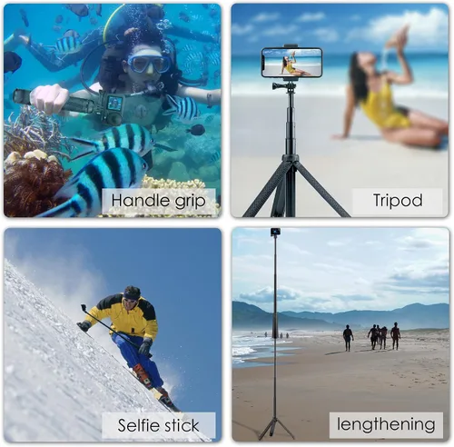 Vista 4 de Soporte extensible de trípode para selfie stick de 28
