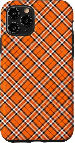 Vista 27 de iPhone 16 Vintage Orange Plaid Halloween Fall Autumn Pumpkins Case