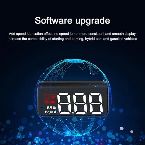 Vista 9 de Head Up Display, HUD GPS universal para coche, interfaz USB del velocímetro, velocidad, dirección de conducción, sobrevelocidad, código de falla