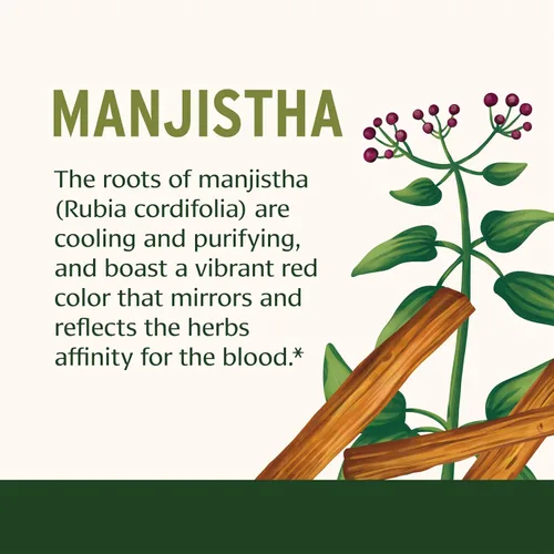 Vista 6 de Banyan botánicos Manjistha Tablets- USDA – rubia cordifolia – limpia la sangre y la Linfa – Ayurveda
