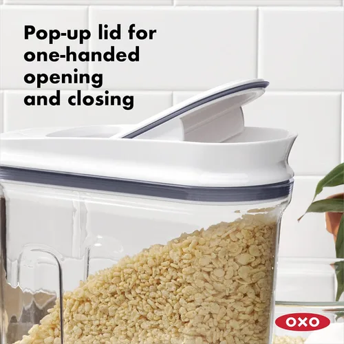 Vista 9 de OXO Good Grips Juego de dispensadores de cereales POP de 3 piezas