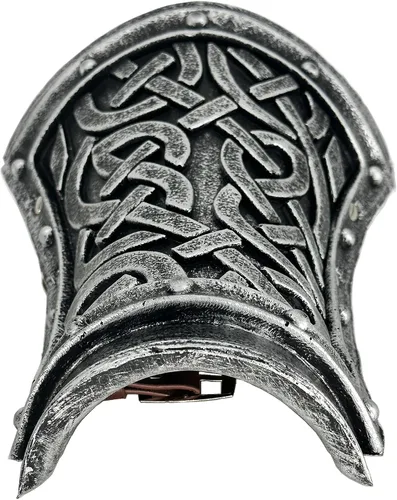 Vista 4 de LOOYAR Auténtica pulsera vikingo de espuma de poliuretano con hebilla, armadura de brazo, perfecta para Halloween, LARP, recreaciones históricas