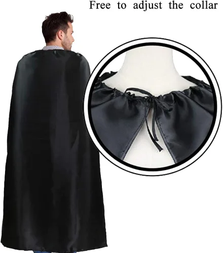 Vista 5 de Capas y máscaras de superhéroe para adultos súper héroe para hombres y mujeres disfraces de Halloween recuerdos de fiesta paquete de 7